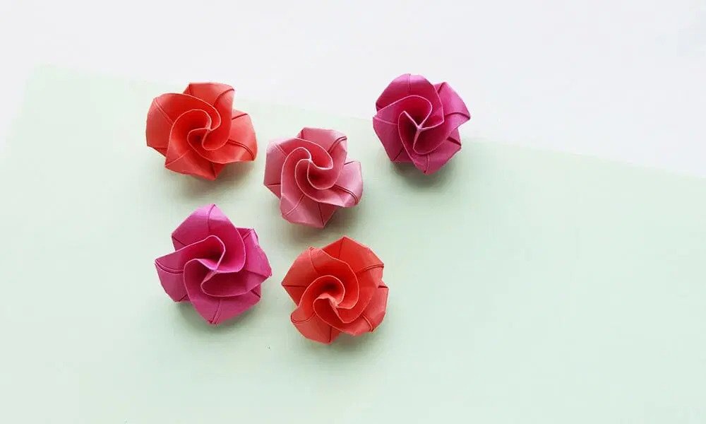 Origami Rose in Bloom