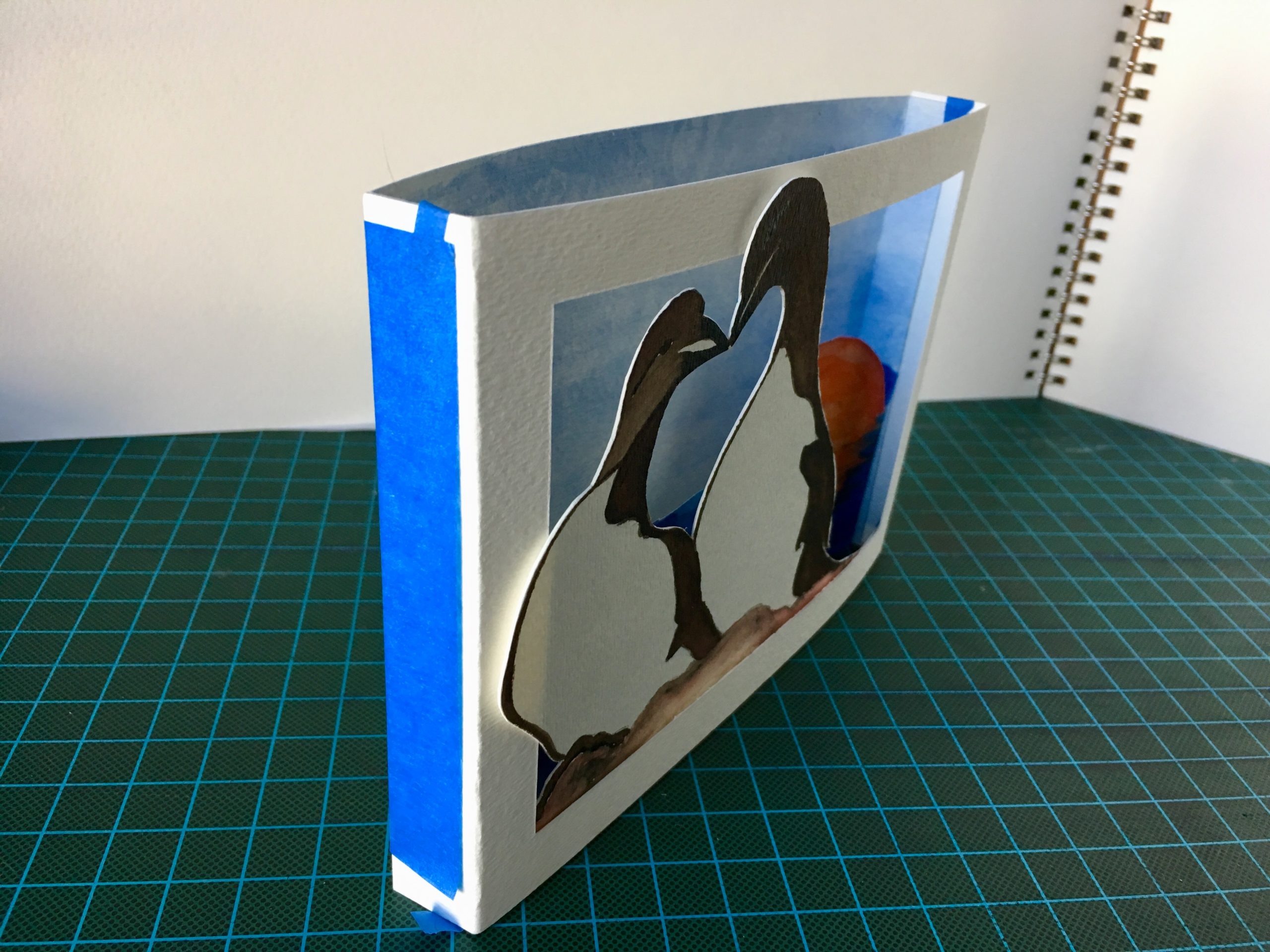 Tunnel book pop-up card