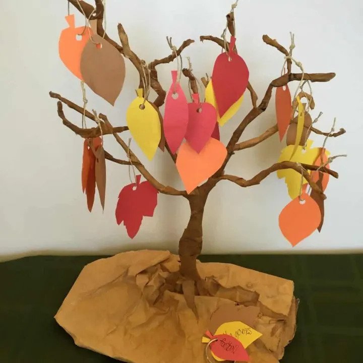 DIY thankful tree - autumn craft idea
