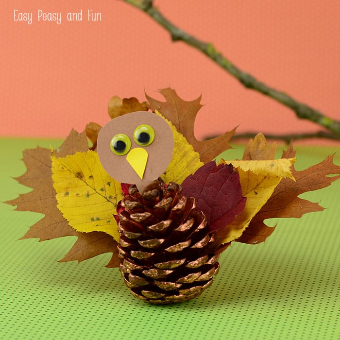 Pinecone turkeys - autumn crafts